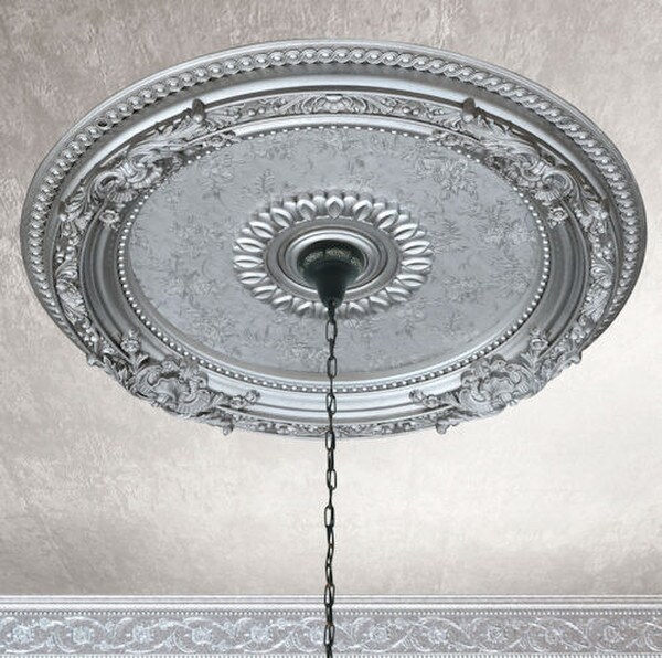 Ceiling medallions silver Round Chandelier antique architectural easy installation